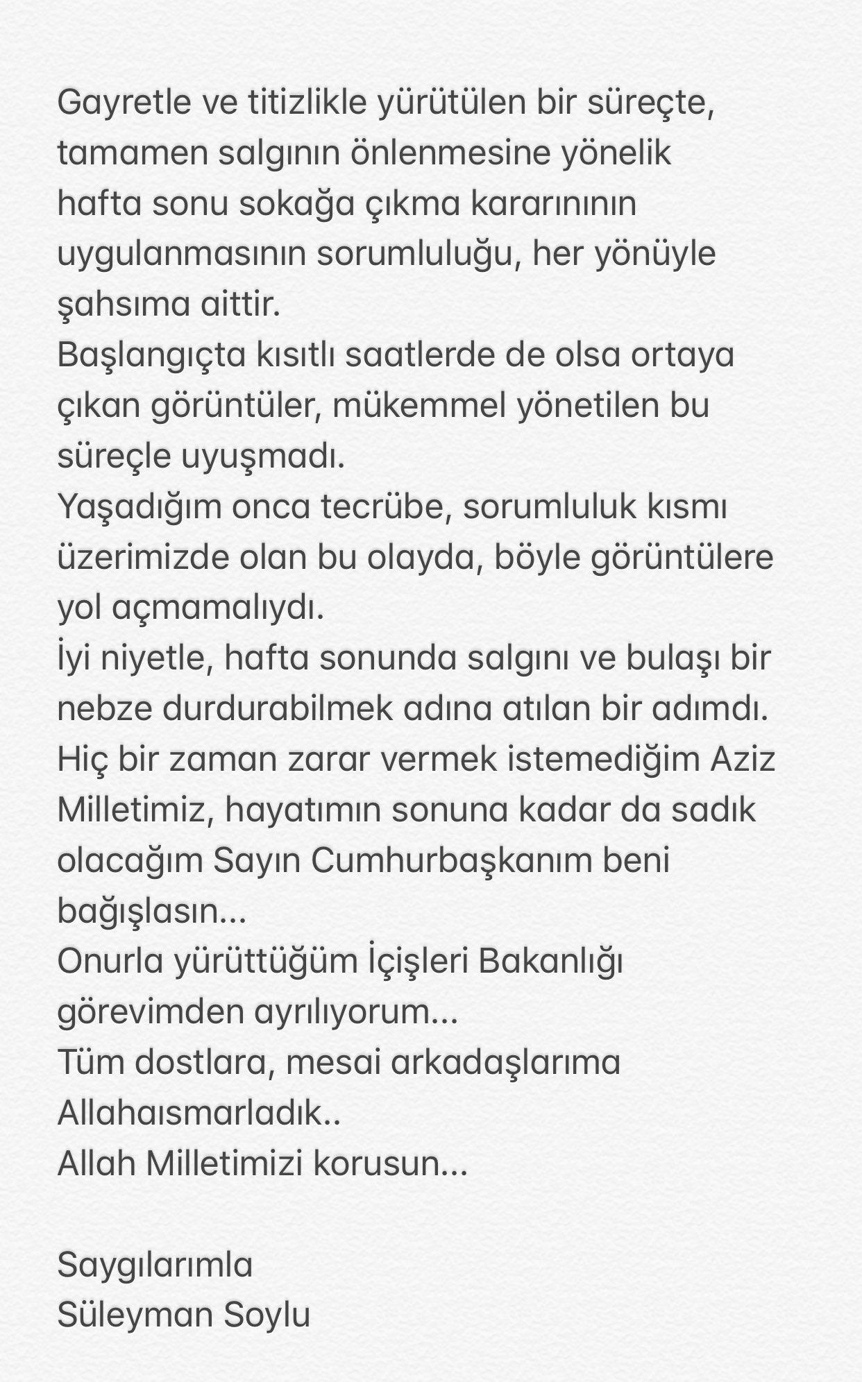 SON DAKİKA HABERİ: İçişleri Bakanı Süleyman Soylu istifa etti — yayın akışı görseli